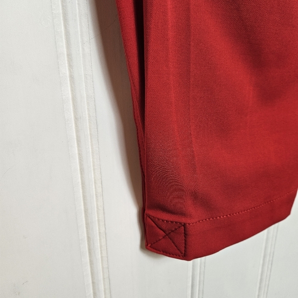 Banana Republic Cargo Pants Womens Size 16 Red High-Rise Belted - Picture 6 of 15